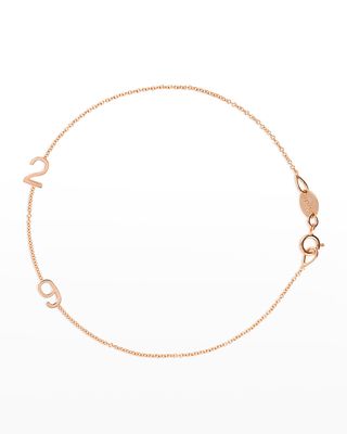 Mini 2-Number Bracelet, Rose Gold