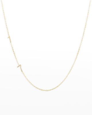 Mini 2-Number Necklace, Yellow Gold