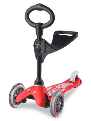 Mini 3-In-1 Deluxe Kickboard Scooter - Red