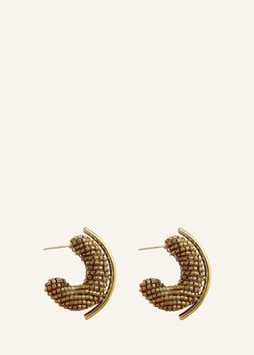 Mini Alba Hoop Earrings, Bronze