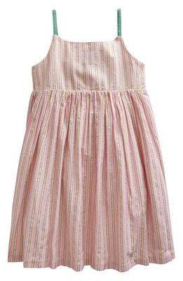 Mini Boden Kids' Back Cutout Dress in Lilac And Lurex Stripe