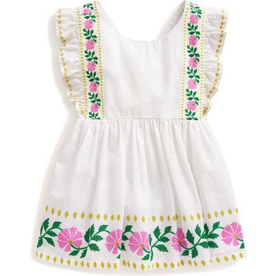 Mini Boden Kids' Bow Back Top in Vanilla Pod Floral 