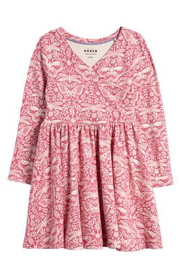 Mini Boden Kids' Butterfly Print Cotton Jersey Dress in Sweet William Pink Butterfly