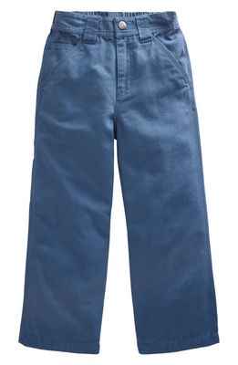 Mini Boden Kids' Cotton Canvas Carpenter Pants in Robot Blue