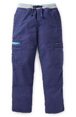Mini Boden Kids' Cozy Lined Cargo Pants in College Navy