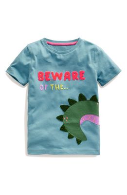 Mini Boden Kids' Croc Appliqué T-Shirt in Duck Egg Blue Croc