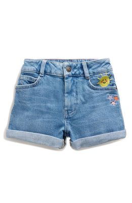 Mini Boden Kids' Denim Shorts in Light Vintage Weather