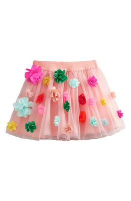 Mini Boden Kids' Floral Embellished Tulle Skirt in Pink Ombre