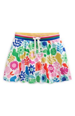 Mini Boden Kids' Floral Print Cotton Jersey Skort in Multi Holiday Floral
