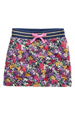 Mini Boden Kids' Floral Print Cotton Sweatshirt Skirt in Multi Flower