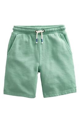 Mini Boden Kids' Garment Dyed Cotton Sweatshorts in Opal Green