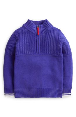 Mini Boden Kids' Half Zip Sweater in Bluing