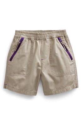 Mini Boden Kids' Pull-On Cotton Shorts in Stone