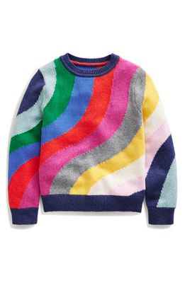 Mini Boden Kids' Rainbow Wave Sweater in Multi