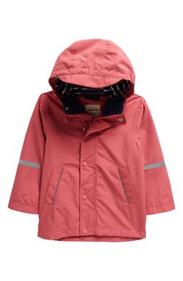 Mini Boden Kids' Waterproof Fisherman's Hooded Jacket in Rose Red