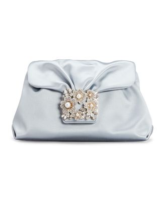 Mini Bouquet Pearly Strass Drape Clutch Bag