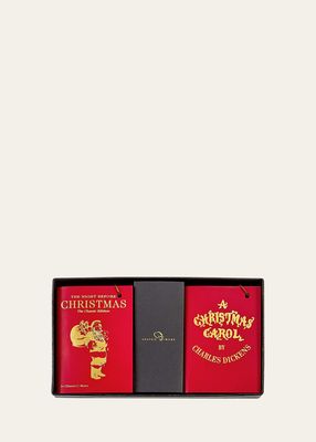 Mini Christmas Book Ornament Box, Set of 2