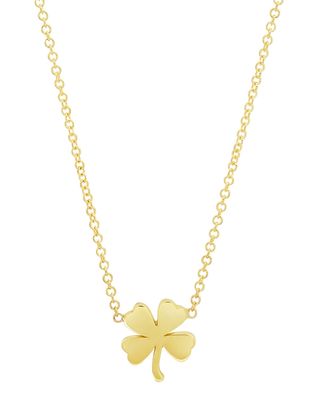 Mini Clover Necklace in Yellow Gold