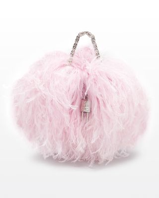 Mini Kenny Top-Handle Bag in Silk Feathers