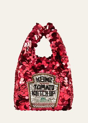 Mini Ketchup Sequins Tote Bag