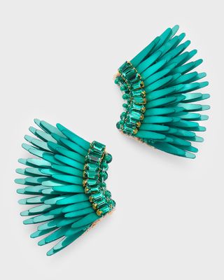 Mini Madeline Gem Earrings, Emerald