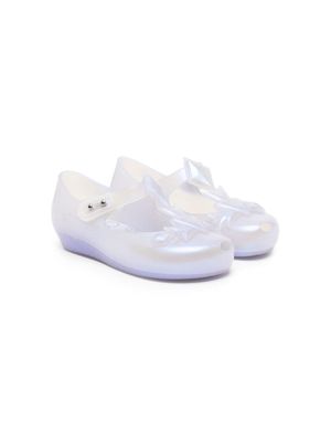 Mini Melissa almond-toe ballerina shoes - Purple