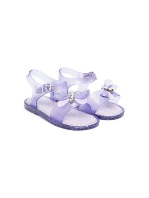 Mini Melissa appliqué-detail open-toe sandals - Purple