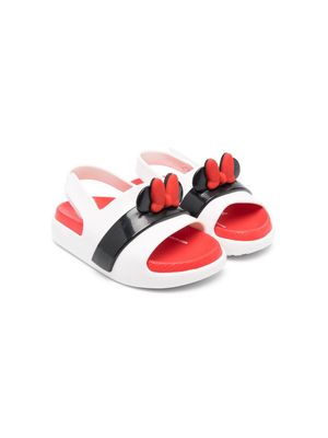 Mini Melissa bow-detail open toe sandals - White