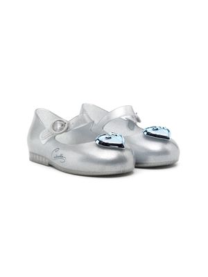 Mini Melissa Cinderella heart-detail sandals - Silver