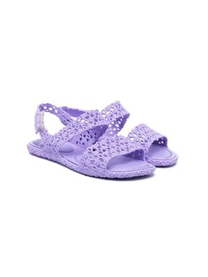 Mini Melissa embroidered sling-back sandals - Purple