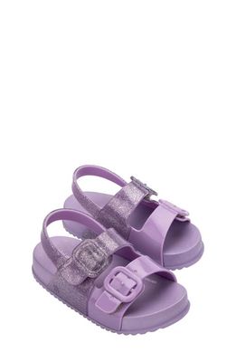 Mini Melissa Kids' Mini Cozy Slingback Sandal in Lilac Glitter
