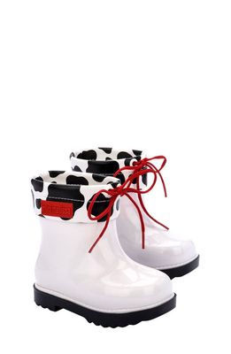 Mini Melissa Kids' Rain Boot II in White/Black