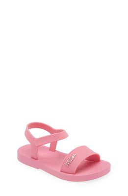 Mini Melissa Kids' Sun Laguna Ankle Strap Sandal in Pink