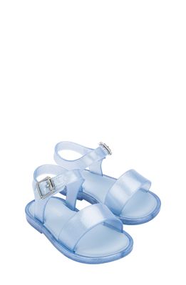 Mini Melissa Mar Glitter Jelly Sandal in Blue Glitter