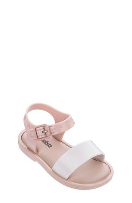 Mini Melissa Mar Glitter Jelly Sandal in Nude Soft Pink