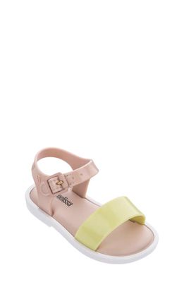 Mini Melissa Mar Glitter Jelly Sandal in Yellow/Pink