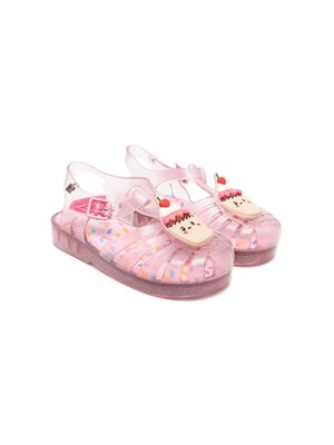 Mini Melissa Possession glittered sandals - Pink