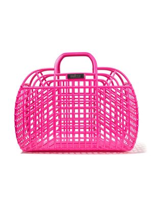Mini Melissa Refraction logo-plaque shoulder bag - Pink