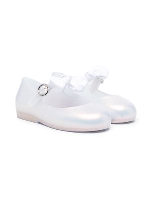 Mini Melissa Sweet Love Princess ballerina shoes - White