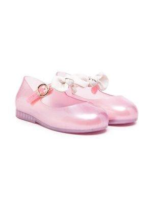 Mini Melissa Sweet Love Princess Bow ballerina shoes - Pink