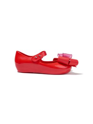 Mini Melissa Ultragirl Sweet bow-detail ballerina shoes - Red