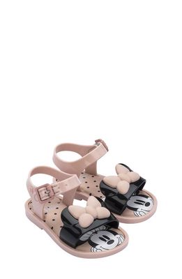 Mini Melissa x Disney Minnie Mouse Sandal in Beige/Black