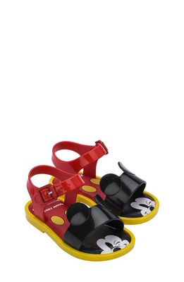 Mini Melissa x Disney® Minnie Mouse Sandal in Red/Black/Yellow