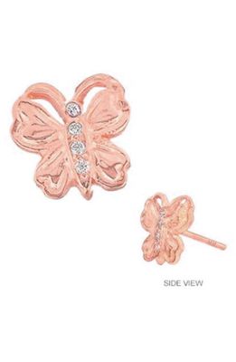 Mini Mini Jewels Diamond Icon Butterfly Earring in Rose Gold