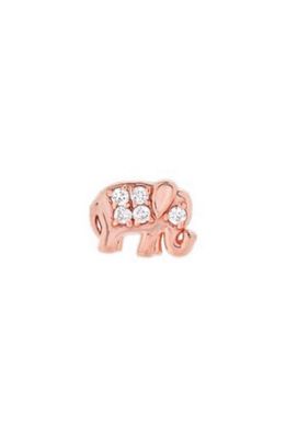 Mini Mini Jewels Diamond Icon Elephant Earring in Rose Gold