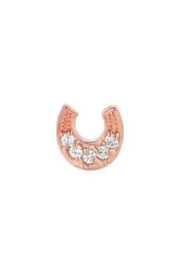 Mini Mini Jewels Diamond Icon Horseshoe Earring in Rose Gold