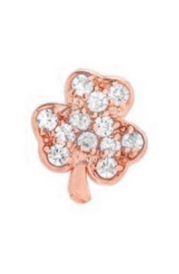 Mini Mini Jewels Diamond Icon Shamrock Earring in Rose Gold