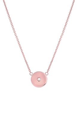 Mini Mini Jewels Forever Collection - Circle Diamond Pendant Necklace in Rose Gold
