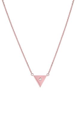Mini Mini Jewels Forever Collection - Triangle Diamond Pendant Necklace in Rose Gold