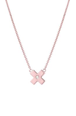 Mini Mini Jewels Forever Collection - X Diamond Pendant Necklace in Rose Gold